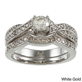 Auriya 14k Gold 3/4ct TDW Round Diamond Bridal Ring Set (H I, I1 I2) Auriya Bridal Sets