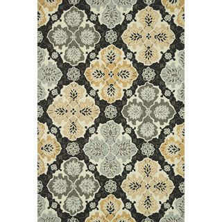 Hand hooked Charlotte Charcoal/ Multi Rug (3'6 x 5'6) Alexander Home 3x5   4x6 Rugs
