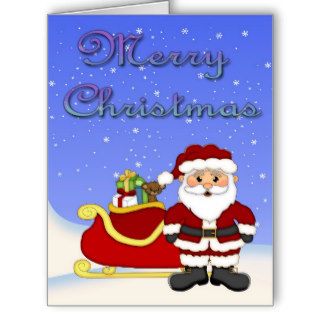Merry Christmas Santa Big Greeting Card