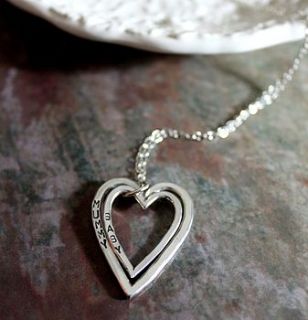 personalised mummy and baby heart necklace by posh totty designs boutique