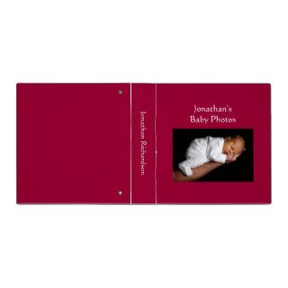 Baby Boy photo album dark red custom photo binder