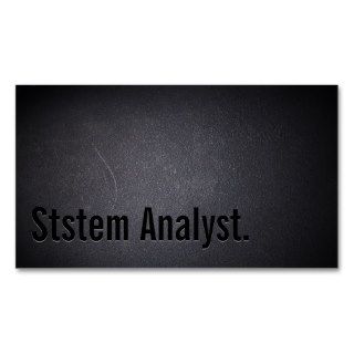 Professional Dark System Analyst Business Card