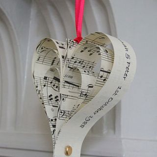 handmade personalised heart decoration by remade