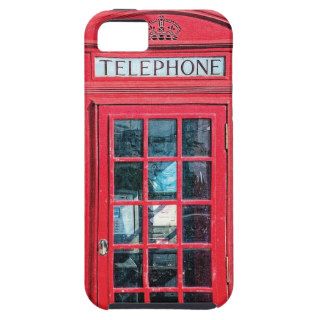 Red British Phone Booth London iPhone 5 Cases
