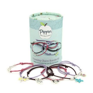 six friendship charm bracelet kit by nest