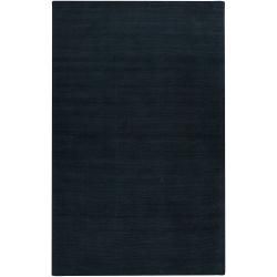 Hand crafted Navy Blue Solid Causal Bolbit Wool Rug (12' X 15') Oversized Rugs