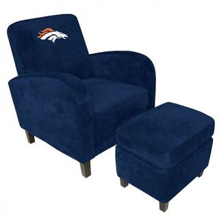 Embroidered Logo Den Chair with Matching Ottoman   Broncos