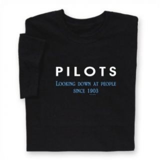 Pilots Looking Down T shirt Black Clothing