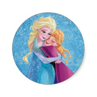 Anna and Elsa Hugging Sticker
