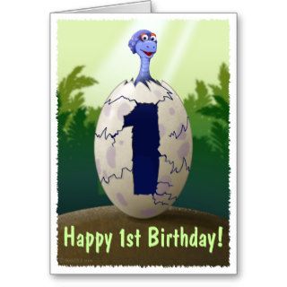 Baby Dinosaur Birthday Card