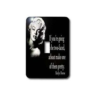 3dRose LLC lsp_130254_1 If You're Going To Be Two Faced, Atleast Make One Of Them Pretty, Marilyn Monroe Quote Single Toggle Switch   Switch Plates  