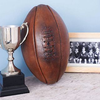 hand sewn leather rugby ball by the original home store