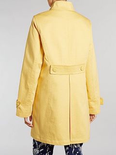 Lands End Double breasted pique coat Yellow