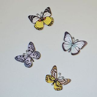 set of mixed colour decorative butterflies by lolly & boo lampshades
