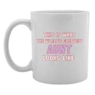 Mashed Mugs   This Is What The World's Greatest Aunt Looks Like   Jumbo Coffee Cup/Tea Mug (White) Kitchen & Dining