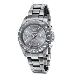 LTD Watch Aluminium Collection Unisex Quartz Watch with Grey Dial Chronograph Display and Grey Bracelet LTD 031901 Watches