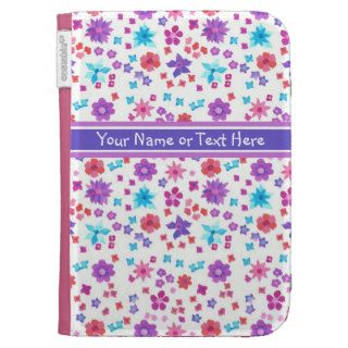 Custom Hippy Flower Power Kindle Folio Case