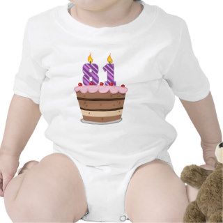 Age 81 on Birthday Cake Baby Creeper