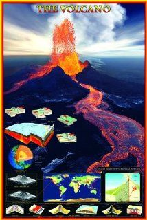 Safari LTD The Volcano Laminated Poster Toys & Games