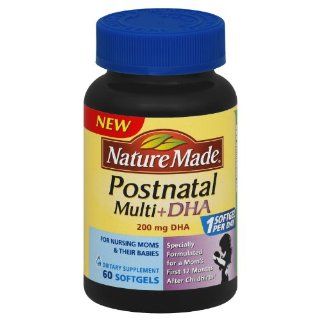 Nature Made Postnatal Multi Vitamin Plus DHA Softgels, 60 Count Health & Personal Care