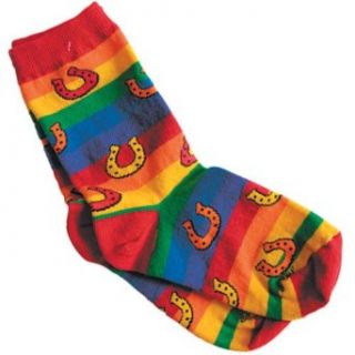 Rainbow Horseshoe Youth Socks 'Made in USA' Clothing
