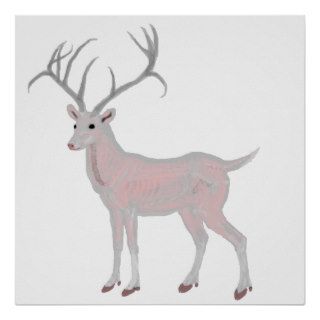 Albino Glass Deer Print