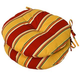 18 inch Round Outdoor Carnival Bistro Chair Cushion (Set of 2) Outdoor Cushions & Pillows