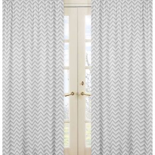 Sweet Jojo Designs Grey Chevron Curtain Panels (Set of 2) Sweet Jojo Designs Curtains