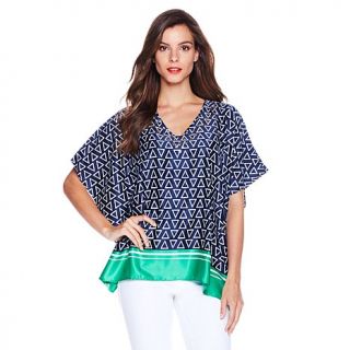 IMAN Global Chic Glam to the Max Fabulous and Flowy Printed Tunic