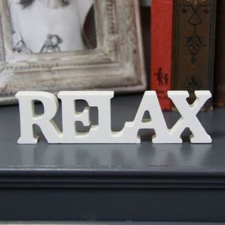 relax letters decoration by lisa angel homeware and gifts