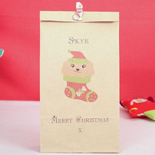 personalised pet christmas gift bag by red berry apple