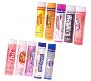 Lotta Luv Set of 10 Candy Scented and Flavored Lip Balm Set —
