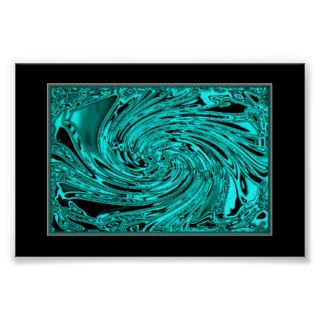 Aqua Swirl Print