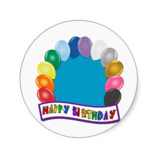 Happy Birthday Balloons Sticker to Customize