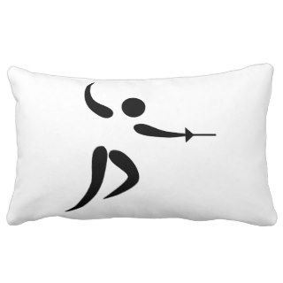 Competitive and Olympic Fencing Pictogram Pillows