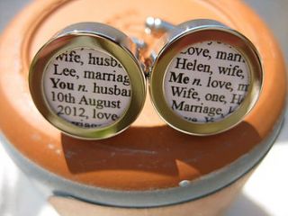 personalised words cufflinks by suzy q