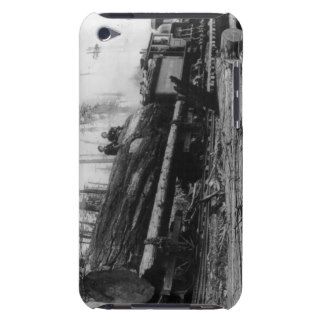 Logging Train carrying men and iPod Touch Covers