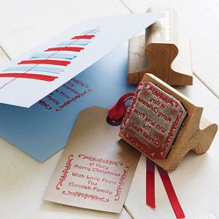 personalised christmas stamp by english stamp