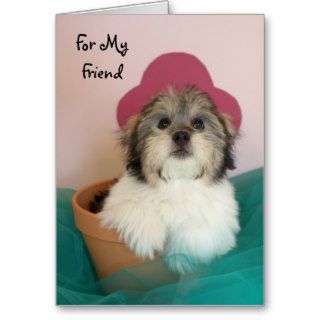 Friend Puppy Birthday Card