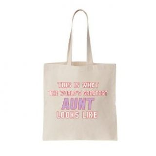 So Relative What The World's Greatest Aunt Looks Like Natural Canvas Tote Bag Clothing