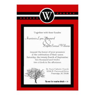 TWO IN ONE WEDDING CEREMONY & RECEPTION INVITATION