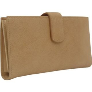 TUSK LTD Donington Gold Slim Clutch Wallet (Toast) Clothing