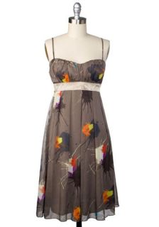 Guggenheim Dress in Taupe  Mod Retro Vintage Dresses