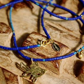 flo fish turquoise and lapis necklace by vioella