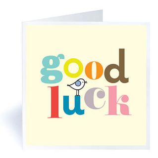 'good luck' card by mrs booth