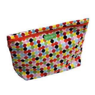 Ambajam Large Fabric Cosmetic Bag, Mod Dot/Orange Zipper  Diaper Tote Bags  Baby