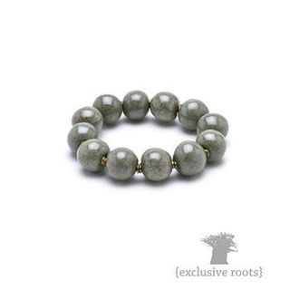 pearl green round ceramic bracelet by exclusive roots