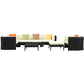Bonaire Outdoor Wicker Rattan Sectional Set Modway Sofas, Chairs & Sectionals