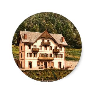 Le Cantal, le Lioran, Auvergne Mountains, France v Round Stickers
