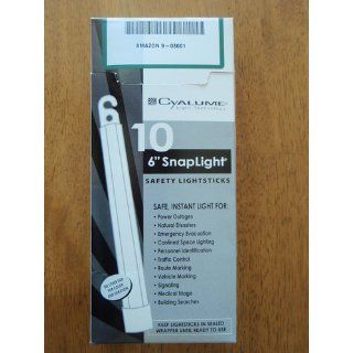 Cyalume SnapLight Industrial Grade Light Sticks, Green, 6" Long, 12 Hour Duration (Pack of 10)